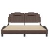 vidaXL Bettgestell "Viana" mit LED ohne Matratze Braun 160x200 cm