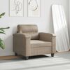vidaXL Sessel Taupe 60 cm Mikrofasergewebe