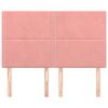 vidaXL Kopfteil Rosa 144x5x118/128 cm Samt