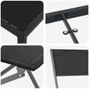 vidaXL Garten Essgruppe 5 pcs Schwarz Pulverbeschichteter Stahl