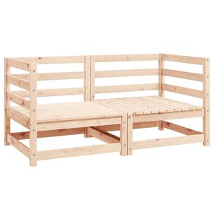vidaXL Garten-Ecksofas 2 Stk. Massivholz Kiefer