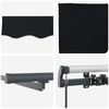 vidaXL Einziehbare Markise Schwarz 400 x 350 cm Stoff
