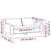 vidaXL 2-Sitzer-Sofa Grau 140 cm Kunstleder