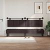 vidaXL H&auml;ngevorderseite Wandmontiert Dunkelbraun 210 x 55 x 5 cm Stoff