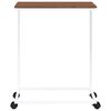 vidaXL Beistelltisch mit Rollen Wei&szlig; 55x35x70 cm Holzwerkstoff
