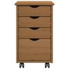 vidaXL Rollschrank mit Rollen MOSS Honigbraun 34 x 39 x 56 cm