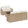 vidaXL Gartensofa-set Beige Poly-Rattan