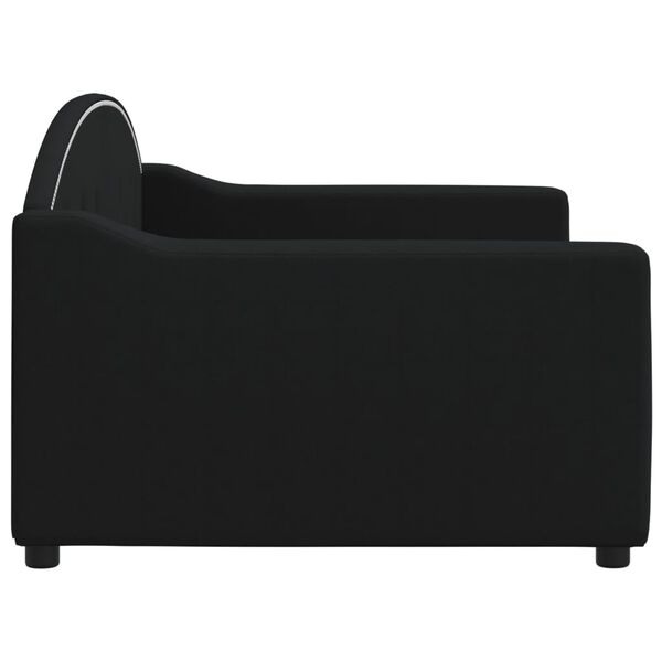 vidaXL Tagesbett Schwarz 90x190 cm Stoff