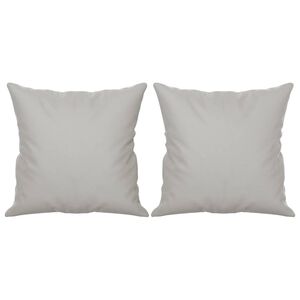 vidaXL Zierkissen 2 Stk. Hellgrau 40x40 cm Mikrofasergewebe
