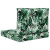 vidaXL Sofakissen f&uuml;r drau&szlig;en 2 pcs Blattmuster Polyester