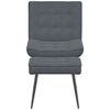 vidaXL Relaxsessel mit Hocker Dunkelgrau Samt