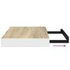 vidaXL Schweberegal Eichen-Optik und Wei&szlig; 50x23x3,8 cm MDF