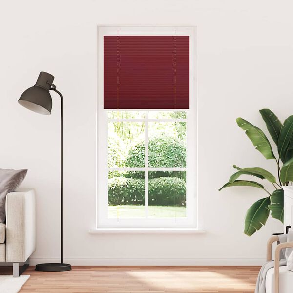 vidaXL Plissee Bordeauxrot 85x200 cm Stoffbreite 84,4 cm Polyester