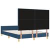 vidaXL Bettgestell mit Kopfteil Blau 140 x 200 cm Stoff