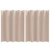 vidaXL Verdunkelungs-Vorh&auml;nge mit Ringen 2 pcs Taupe 140 x 140 cm