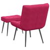 vidaXL Relaxsessel mit Hocker Weinrot Samt