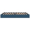 vidaXL Ottoman-Bett ohne Matratze Blau 200x200 cm Stoff