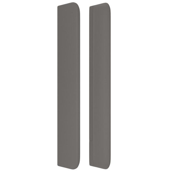 vidaXL Kopfteil mit Ohren Grau 183x16x118/128 cm Kunstleder