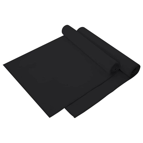 vidaXL Sporthandt&uuml;cher 2 pcs Schwarz 140 x 70 cm