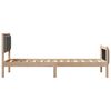 vidaXL Bettgestell Braun und Dunkelgrau 75 x 190 cm Massivholz Kiefer