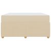 vidaXL Bettgestell mit Matratze mit Matratze Creme 140 x 200 cm Stoff