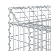vidaXL Gabionen Hochbeet Silber 100 x 50 x 60 cm Verzinkter Stahl