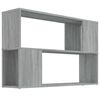 vidaXL B&uuml;cherregal Grau Sonoma 100x24x63 cm Holzwerkstoff