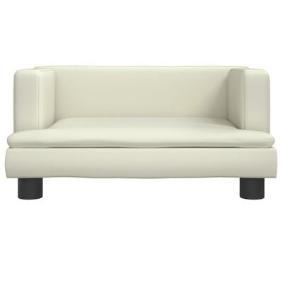 vidaXL Kindersofa Creme 60x40x30 cm Kunstleder