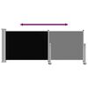 vidaXL Ausziehbare Seitenmarkise 100 x 300 cm Schwarz