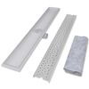 vidaXL Duschrinne 930x140 mm Edelstahl L&ouml;cher-Design