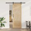 vidaXL Schiebet&uuml;r ORKDAL Braun 83 x 232 cm Massives Kiefernholz