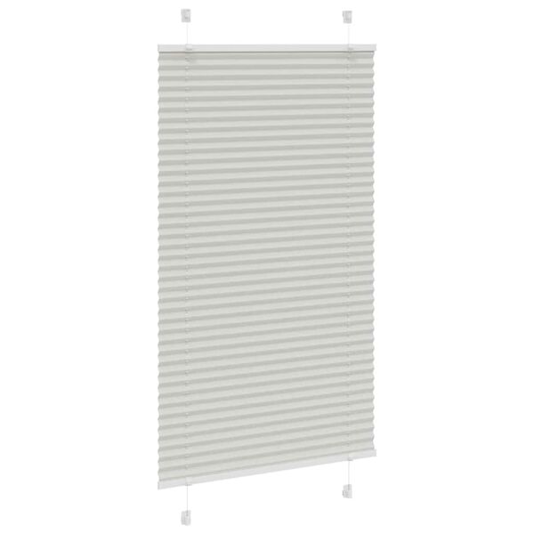 vidaXL Plissee Hellgrau 75x100 cm Stoffbreite 74,4 cm Polyester