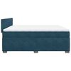 vidaXL Boxspringbett mit Matratze Blau 200x200 cm Samt