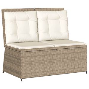 vidaXL Gartenbank Beige Poly-Rattan