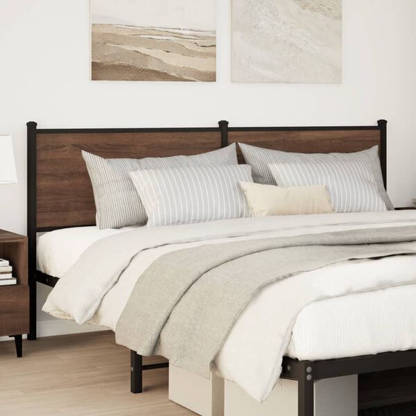 vidaXL Ersatz-Kopfteil Braun Eichen-Optik 160 cm Holzwerkstoff und Stahl