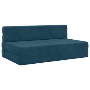 vidaXL Klappsofa Bett Blau 152 x 86,5 x 60 cm Stoff