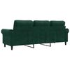 vidaXL 3-Sitzer-Sofa Dunkelgrün 180 cm Samt