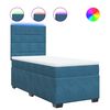 vidaXL Boxspringbett mit Matratze Blau 80x200 cm Samt
