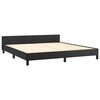 vidaXL Bettgestell mit Kopfteil ohne Matratze Schwarz 160x200 cm