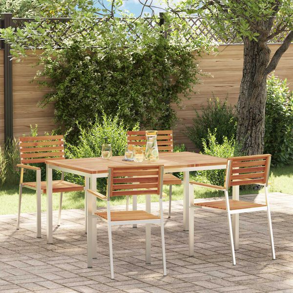 vidaXL Garten Essgruppe 5 pcs Braun Massivholz Akazie