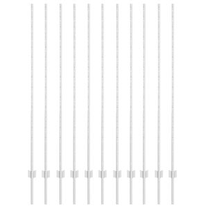 vidaXL Eingebetteter Zaunpfosten 11 Stk. Silber 200 cm