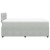 vidaXL Boxspringbett mit Matratze Hellgrau 120x190 cm Samt