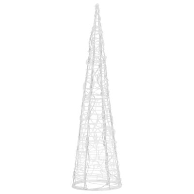 vidaXL LED-Kegel Acryl Weihnachtsdeko Pyramide Warmweiß 60 cm
