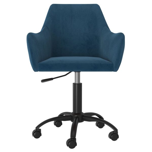 vidaXL Esszimmerst&uuml;hle 2 Stk. Drehbar Blau Samt