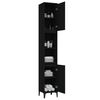 vidaXL Badschrank Schwarz 30x30x190 cm Holzwerkstoff