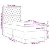vidaXL LED Boxspringbett mit Matratze Dunkelgr&uuml;n 90 x 190 cm Stoff
