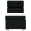 vidaXL Boxspringbett mit Matratze Schwarz 90x190 cm Stoff