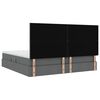 vidaXL Aufbewahrungsbett mit Matratze Dunkelgrau 200 x 200 cm