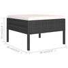 vidaXL 2-tlg. Garten-Lounge-Set mit Auflagen Poly Rattan Schwarz
