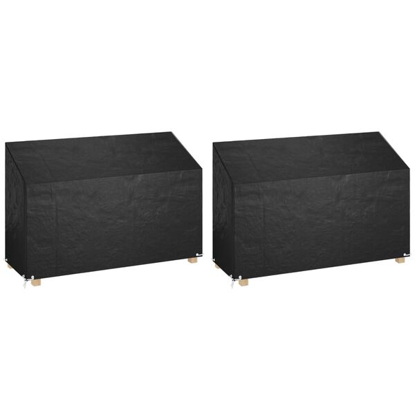 vidaXL Abdeckungen f&uuml;r Gartenbank 2 Stk. 8 &Ouml;sen 190x70x70/88 cm